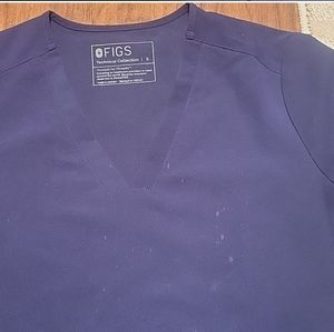 Figs small navy blue top